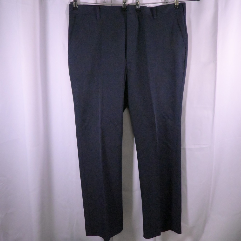 Vintage JCPenney Men's 42x31 Navy High Rise Comfort Slacks Dress Pants